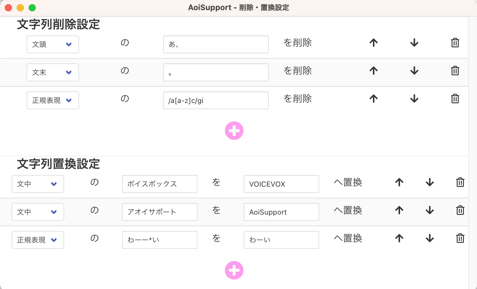 AoiSupport for Mac -音声合成ソフトを利用した動画制作の支援ツール-