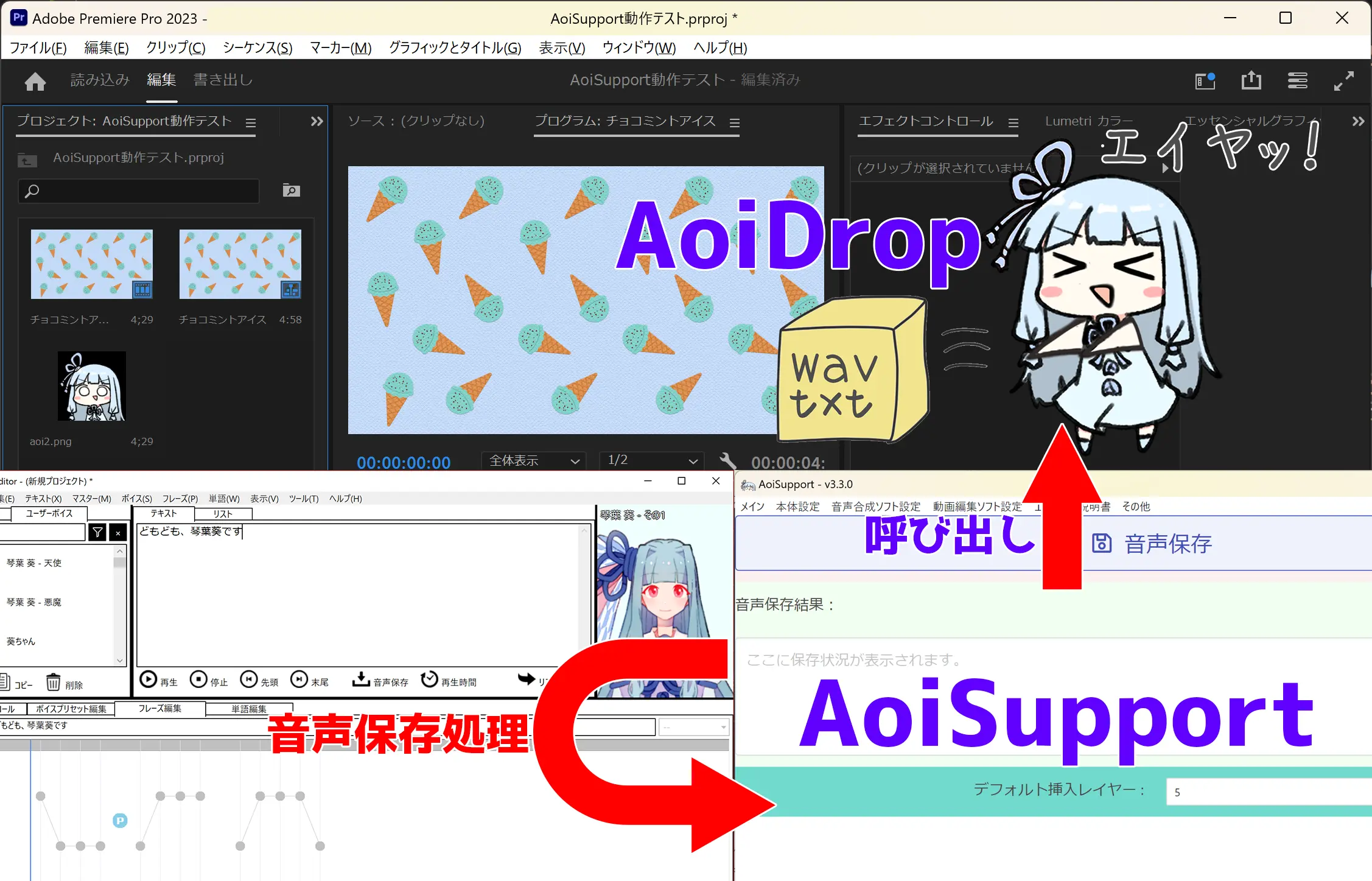 AoiSupport -音声合成ソフトを利用した動画制作の支援ツール-